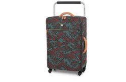 IT Luggage Medium Quilted Camo Suitcase 4 Wheel - Ivy.